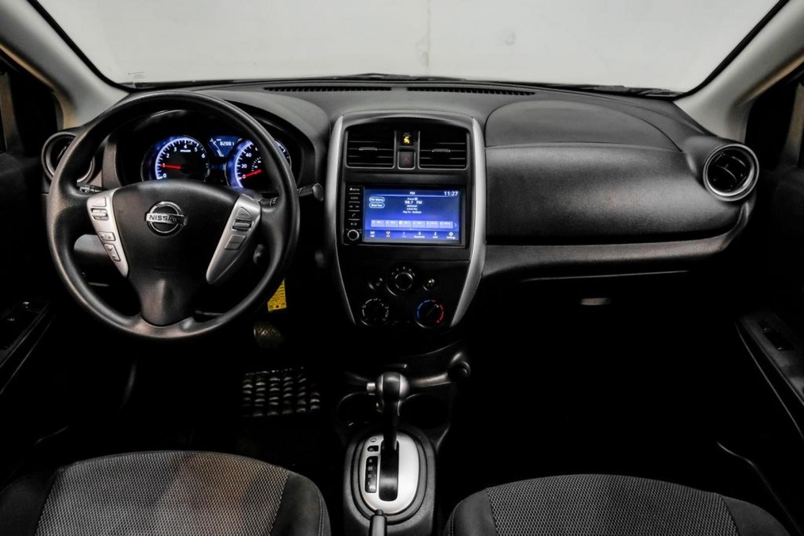 2019 Super Black /Charcoal Nissan Versa 1.6 SV (3N1CN7AP0KL) with an 1.6L 4-Cylinder DOHC 16V engine, CVT transmission, located at 15300 Midway Rd., Addison, TX, 75001, (972) 702-0011, 32.958321, -96.838074- Photo#18