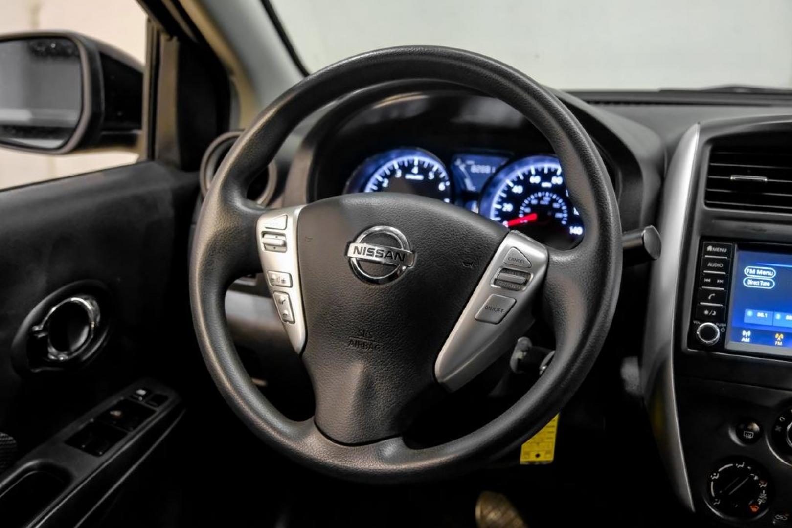 2019 Super Black /Charcoal Nissan Versa 1.6 SV (3N1CN7AP0KL) with an 1.6L 4-Cylinder DOHC 16V engine, CVT transmission, located at 15300 Midway Rd., Addison, TX, 75001, (972) 702-0011, 32.958321, -96.838074- Photo#19