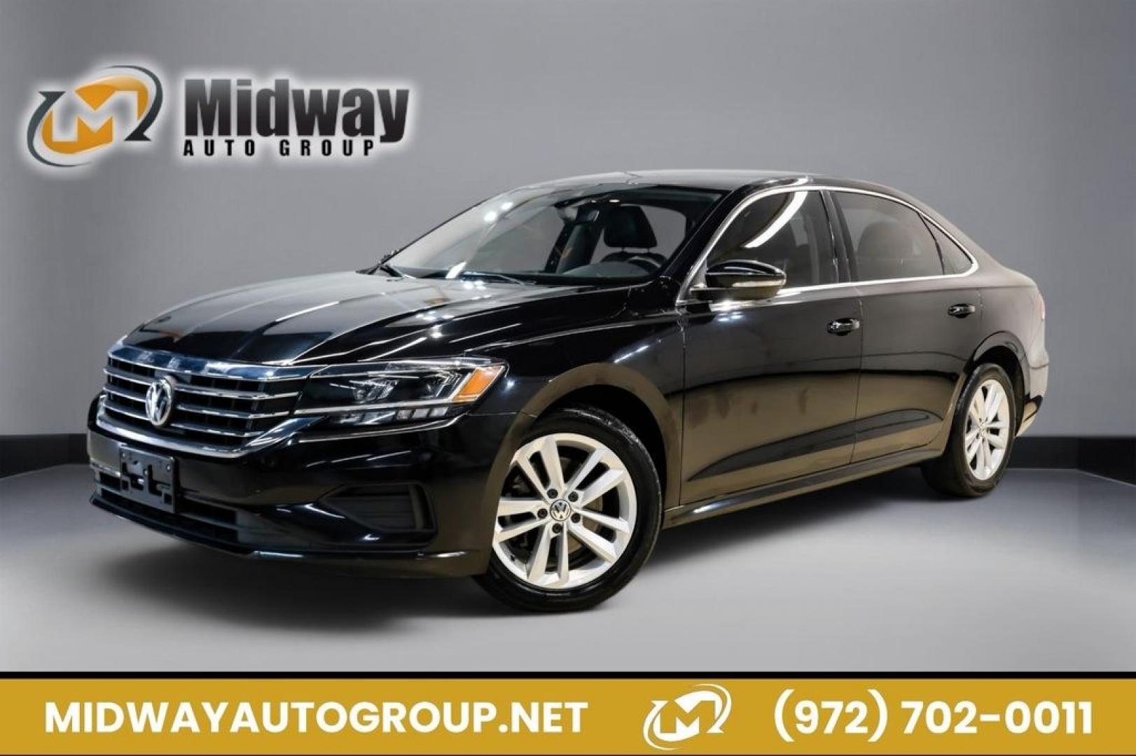 2020 Deep Black Pearl /Titan Black Volkswagen Passat 2.0T SE (1VWSA7A38LC) with an 2.0L I4 TSI Turbocharged engine, Automatic transmission, located at 15300 Midway Rd., Addison, TX, 75001, (972) 702-0011, 32.958321, -96.838074- Photo#0