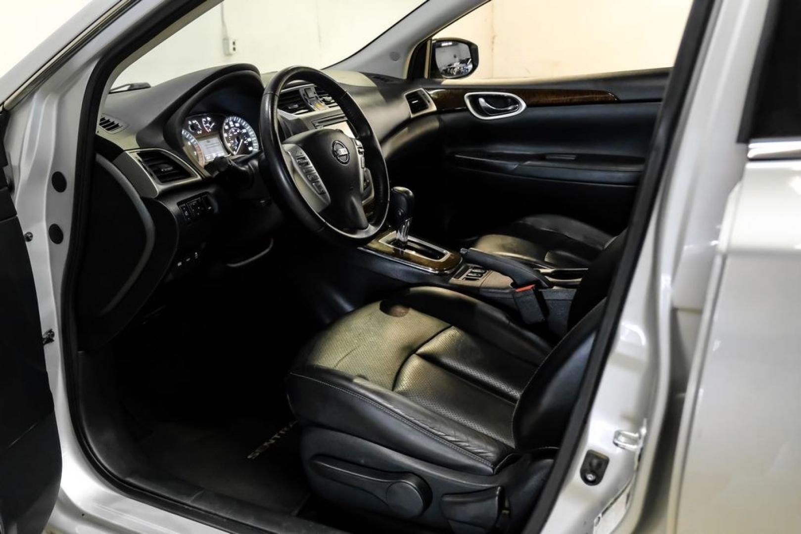 2015 Brilliant Silver /Charcoal Nissan Sentra SL (3N1AB7AP2FY) with an 1.8L 4-Cylinder DOHC 16V engine, CVT transmission, located at 15300 Midway Rd., Addison, TX, 75001, (972) 702-0011, 32.958321, -96.838074- Photo#2