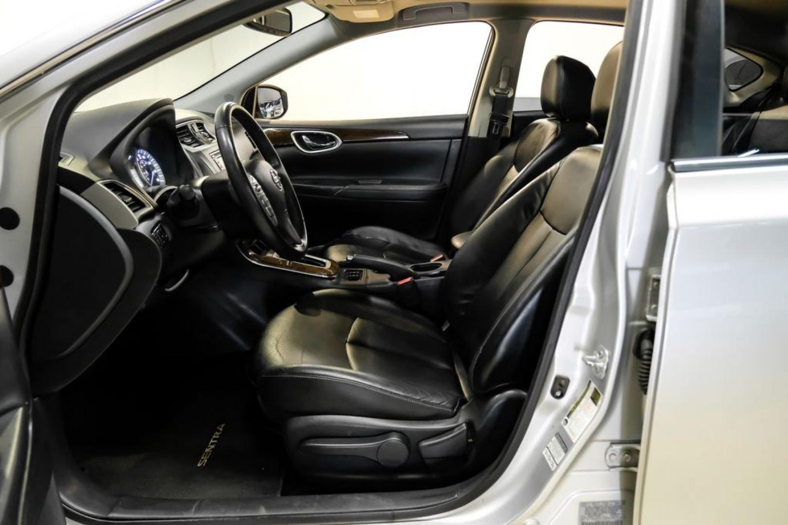2015 Brilliant Silver /Charcoal Nissan Sentra SL (3N1AB7AP2FY) with an 1.8L 4-Cylinder DOHC 16V engine, CVT transmission, located at 15300 Midway Rd., Addison, TX, 75001, (972) 702-0011, 32.958321, -96.838074- Photo#3