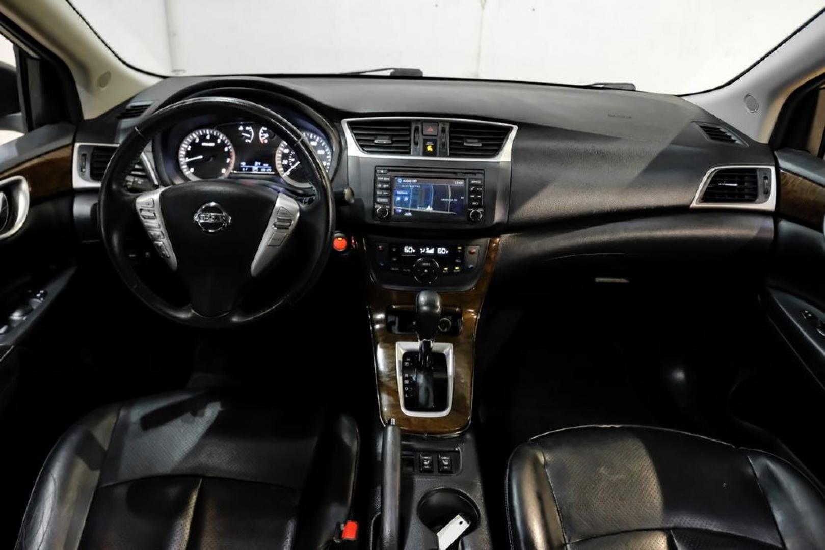 2015 Brilliant Silver /Charcoal Nissan Sentra SL (3N1AB7AP2FY) with an 1.8L 4-Cylinder DOHC 16V engine, CVT transmission, located at 15300 Midway Rd., Addison, TX, 75001, (972) 702-0011, 32.958321, -96.838074- Photo#13