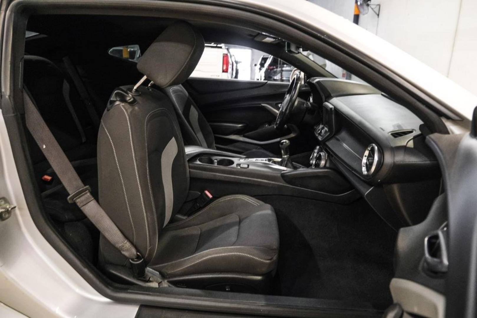 2018 Silver Ice Metallic /Jet Black Chevrolet Camaro 1LS (1G1FA1RX7J0) with an 2.0L Turbocharged engine, Manual transmission, located at 15300 Midway Rd., Addison, TX, 75001, (972) 702-0011, 32.958321, -96.838074- Photo#30