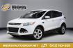 2015 Oxford White /Black Ford Escape SE (1FMCU9G91FU) with an EcoBoost 2.0L I4 GTDi DOHC Turbocharged VCT engine, Automatic transmission, located at 15300 Midway Rd., Addison, TX, 75001, (972) 702-0011, 32.958321, -96.838074- Photo#0