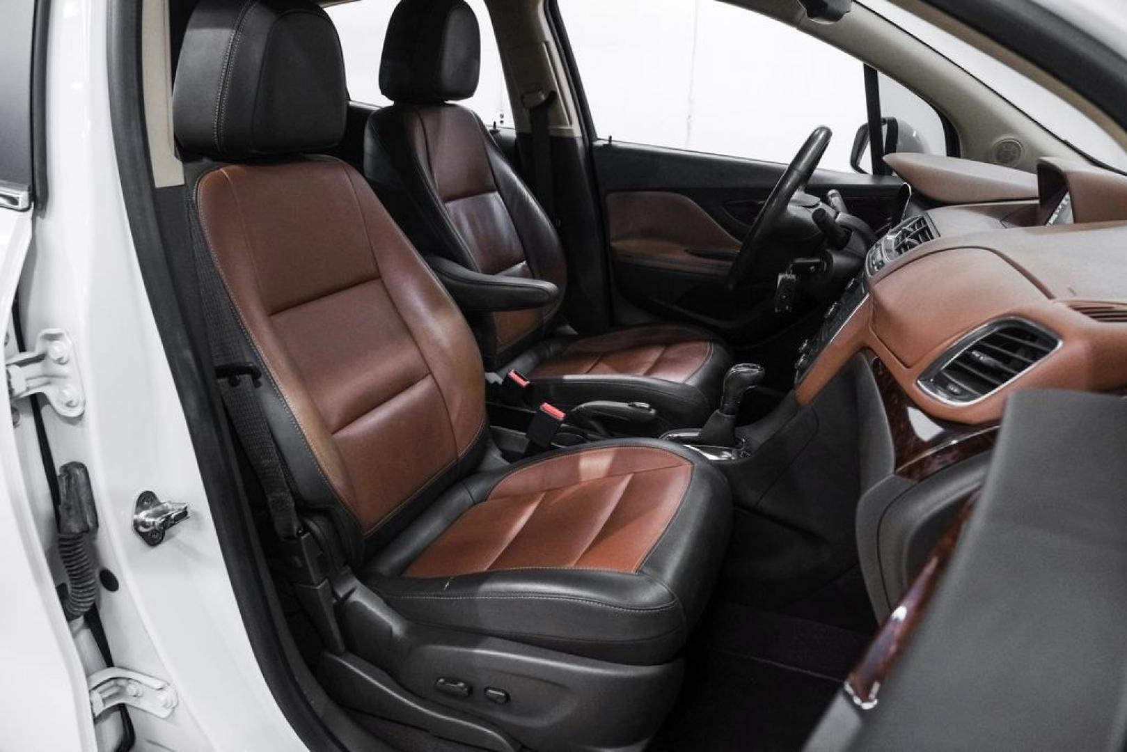 2016 Summit White /Saddle Buick Encore Leather (KL4CJCSBXGB) with an ECOTEC 1.4L I4 SMPI DOHC Turbocharged VVT engine, Automatic transmission, located at 15300 Midway Rd., Addison, TX, 75001, (972) 702-0011, 32.958321, -96.838074- Photo#34