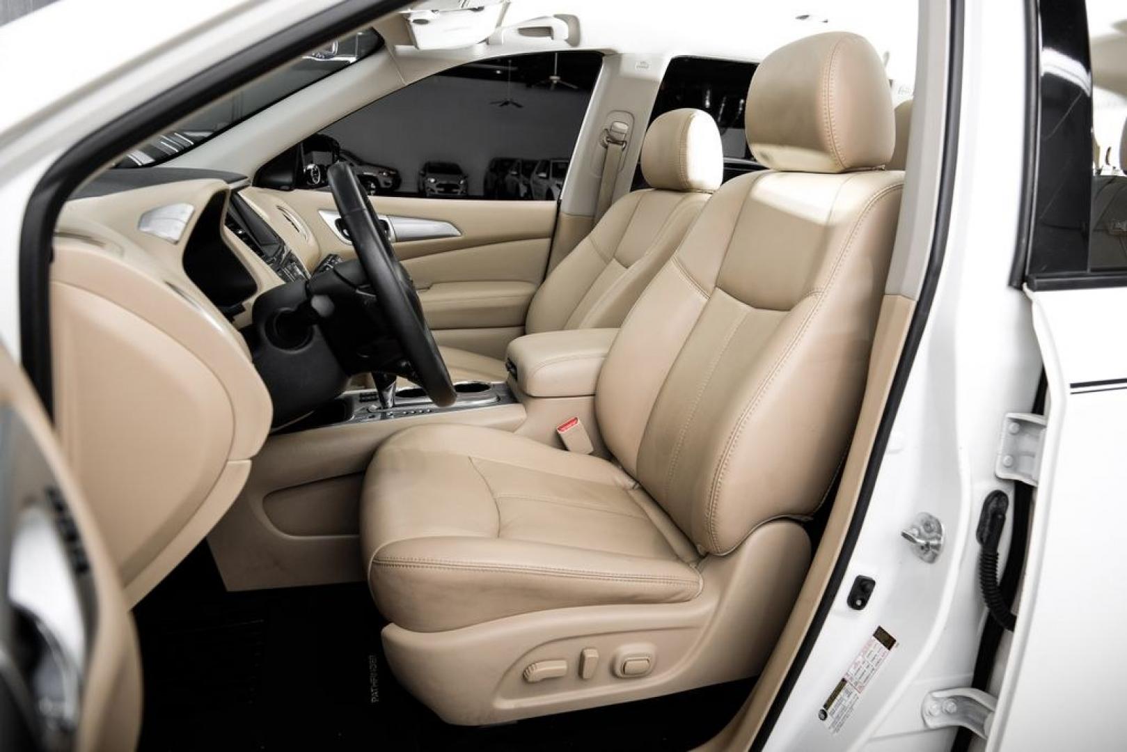 2017 Glacier White /Almond Nissan Pathfinder SL (5N1DR2MN3HC) with an V6 engine, CVT transmission, located at 15300 Midway Rd., Addison, TX, 75001, (972) 702-0011, 32.958321, -96.838074- Photo#39