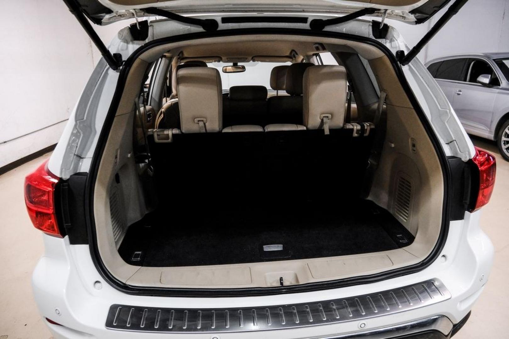 2017 Glacier White /Almond Nissan Pathfinder SL (5N1DR2MN3HC) with an V6 engine, CVT transmission, located at 15300 Midway Rd., Addison, TX, 75001, (972) 702-0011, 32.958321, -96.838074- Photo#63
