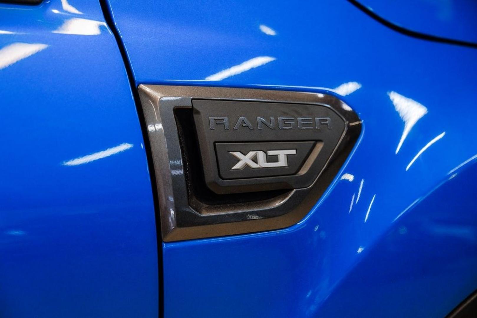 2023 Blue Metallic /Ebony Ford Ranger XLT (1FTER1FH5PL) with an EcoBoost 2.3L I4 GTDi DOHC Turbocharged VCT engine, Automatic transmission, located at 15300 Midway Rd., Addison, TX, 75001, (972) 702-0011, 32.958321, -96.838074- Photo#46