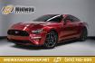 2019 Ruby Red Metallic /Ebony Ford Mustang EcoBoost Premium (1FA6P8TH8K5) with an EcoBoost 2.3L I4 GTDi DOHC Turbocharged VCT engine, Automatic transmission, located at 15300 Midway Rd., Addison, TX, 75001, (972) 702-0011, 32.958321, -96.838074- Photo#0