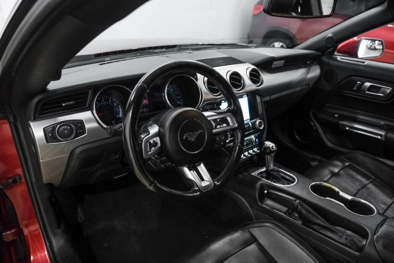 2019 Ruby Red Metallic /Ebony Ford Mustang EcoBoost Premium (1FA6P8TH8K5) with an EcoBoost 2.3L I4 GTDi DOHC Turbocharged VCT engine, Automatic transmission, located at 15300 Midway Rd., Addison, TX, 75001, (972) 702-0011, 32.958321, -96.838074- Photo#2