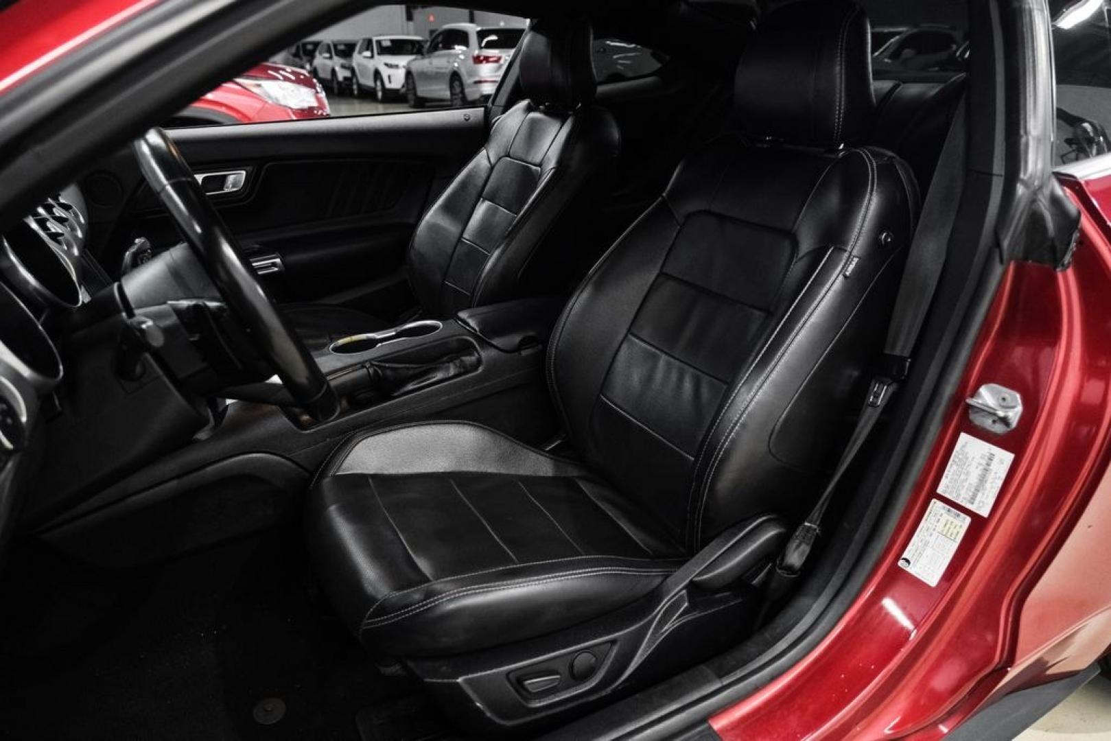 2019 Ruby Red Metallic /Ebony Ford Mustang EcoBoost Premium (1FA6P8TH8K5) with an EcoBoost 2.3L I4 GTDi DOHC Turbocharged VCT engine, Automatic transmission, located at 15300 Midway Rd., Addison, TX, 75001, (972) 702-0011, 32.958321, -96.838074- Photo#31