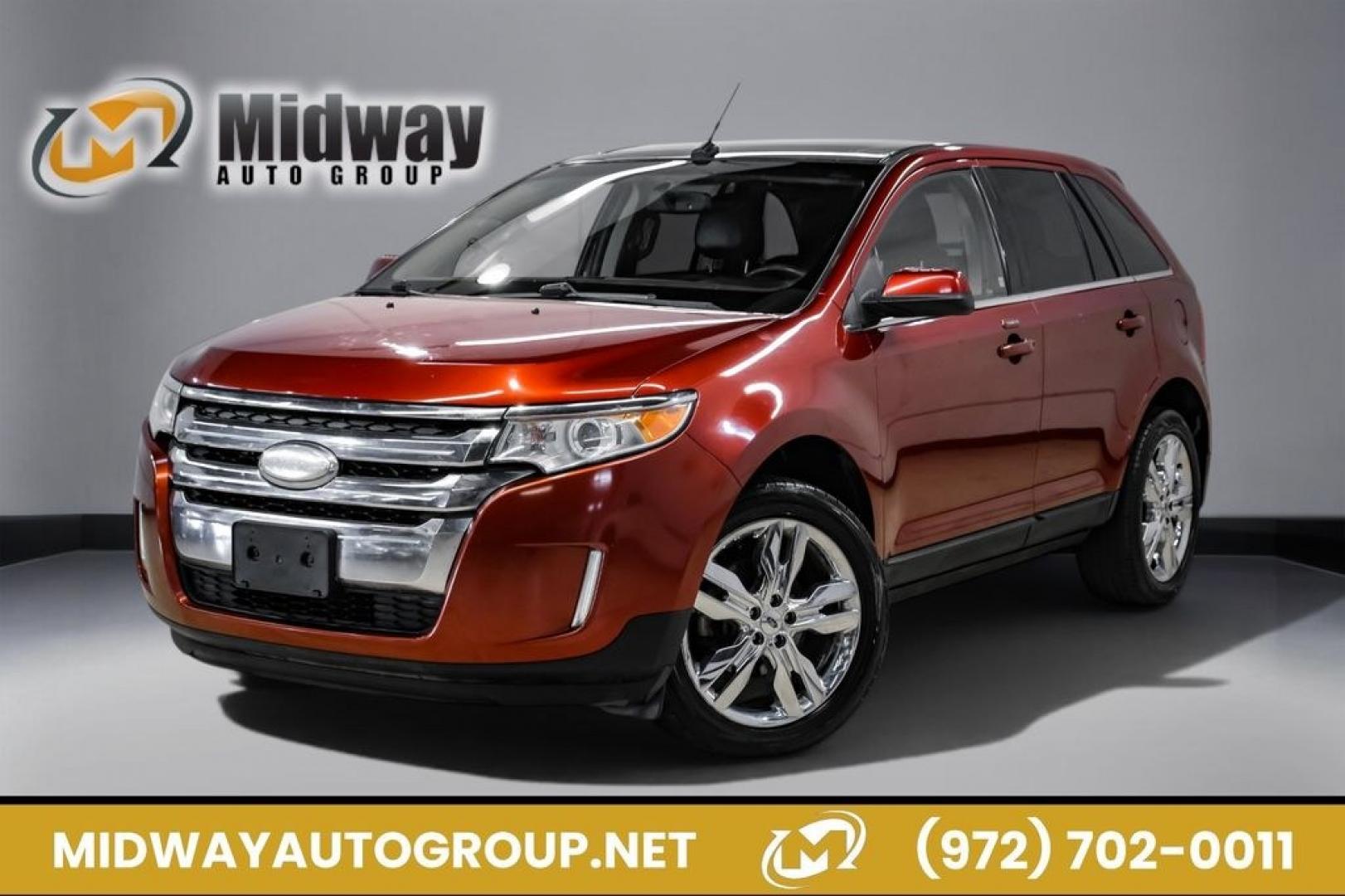 2014 Sunset /Black Ford Edge Limited (2FMDK3KC8EB) with an 3.5L V6 Ti-VCT engine, Automatic transmission, located at 15300 Midway Rd., Addison, TX, 75001, (972) 702-0011, 32.958321, -96.838074- Photo#0