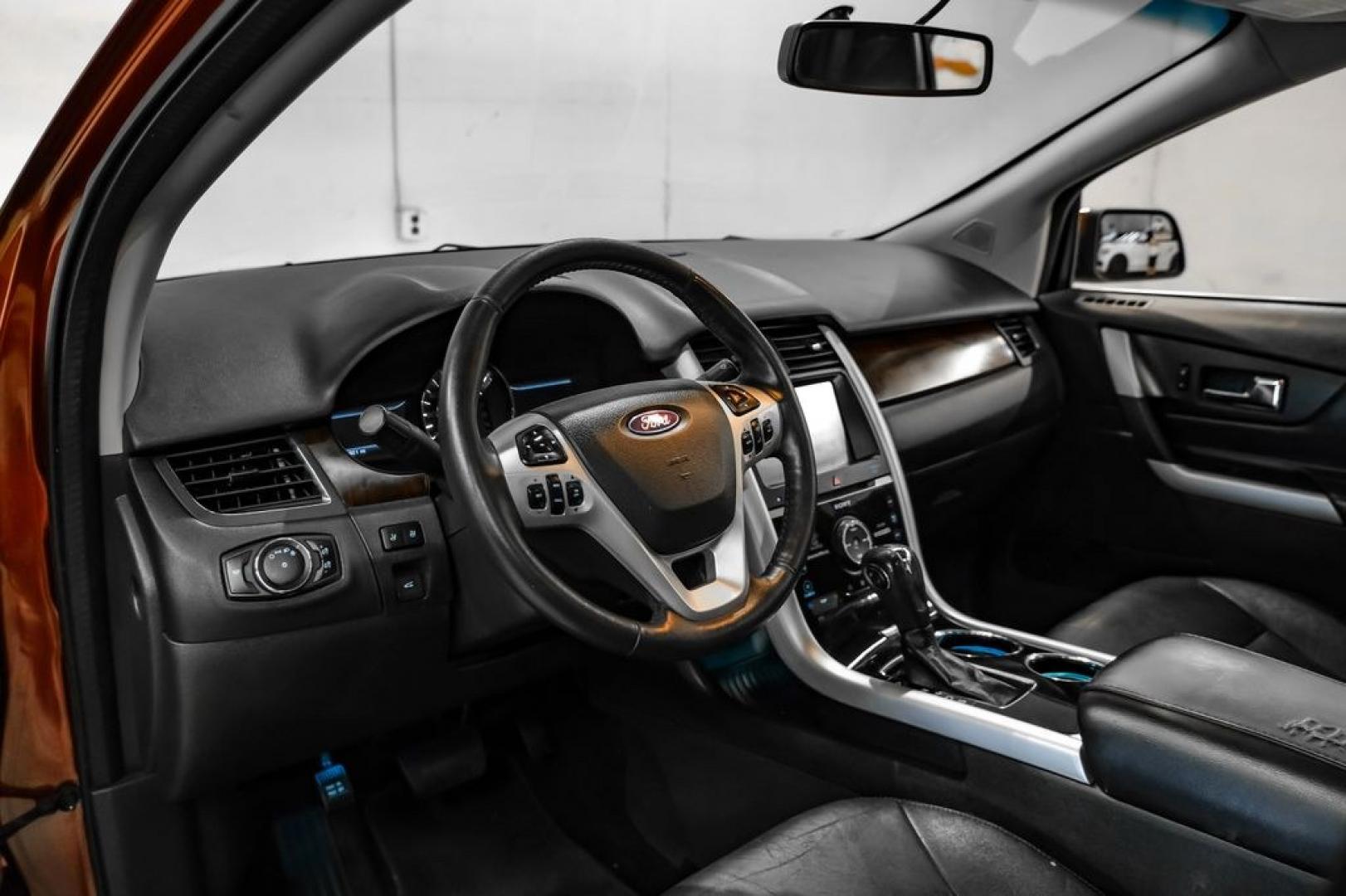 2014 Sunset /Black Ford Edge Limited (2FMDK3KC8EB) with an 3.5L V6 Ti-VCT engine, Automatic transmission, located at 15300 Midway Rd., Addison, TX, 75001, (972) 702-0011, 32.958321, -96.838074- Photo#2