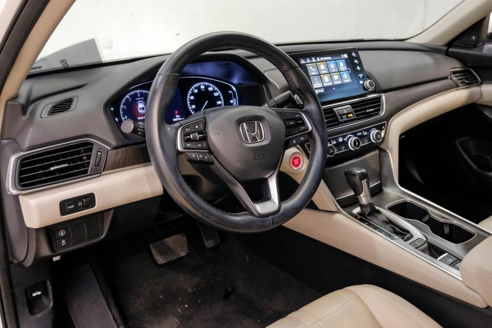 2019 Platinum White Pearl /Ivory Honda Accord EX-L (1HGCV1F58KA) with an 1.5T I4 DOHC 16V Turbocharged VTEC engine, CVT transmission, located at 15300 Midway Rd., Addison, TX, 75001, (972) 702-0011, 32.958321, -96.838074- Photo#2