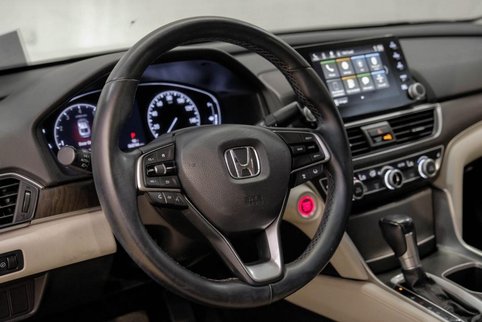 2019 Platinum White Pearl /Ivory Honda Accord EX-L (1HGCV1F58KA) with an 1.5T I4 DOHC 16V Turbocharged VTEC engine, CVT transmission, located at 15300 Midway Rd., Addison, TX, 75001, (972) 702-0011, 32.958321, -96.838074- Photo#21