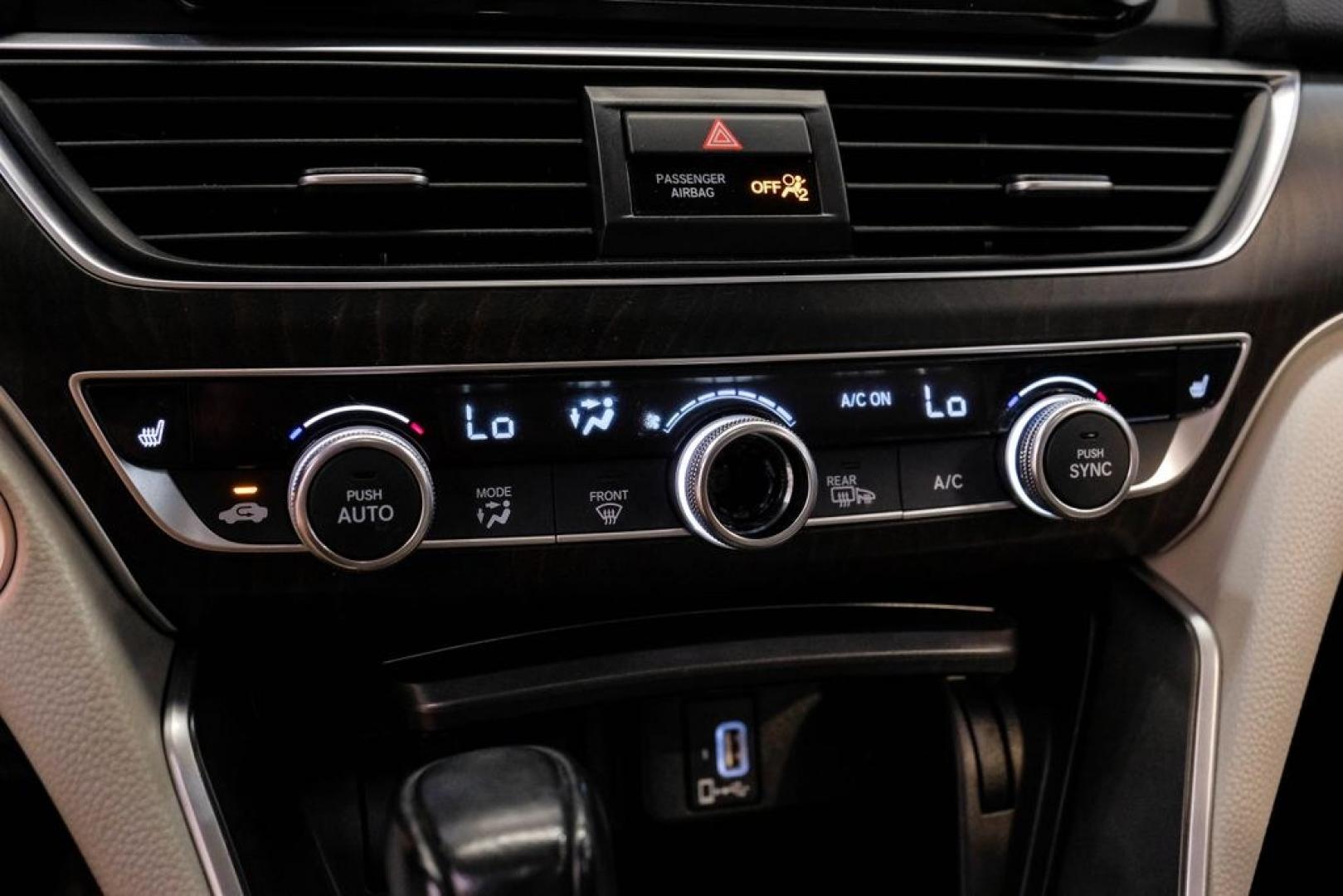 2019 Platinum White Pearl /Ivory Honda Accord EX-L (1HGCV1F58KA) with an 1.5T I4 DOHC 16V Turbocharged VTEC engine, CVT transmission, located at 15300 Midway Rd., Addison, TX, 75001, (972) 702-0011, 32.958321, -96.838074- Photo#32