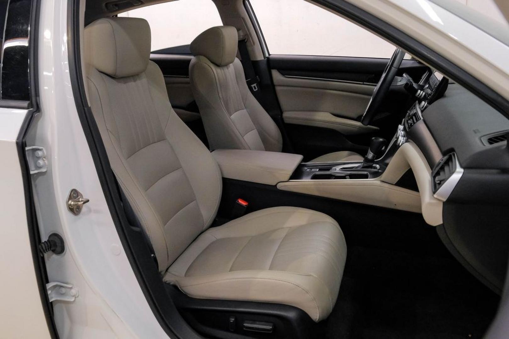 2019 Platinum White Pearl /Ivory Honda Accord EX-L (1HGCV1F58KA) with an 1.5T I4 DOHC 16V Turbocharged VTEC engine, CVT transmission, located at 15300 Midway Rd., Addison, TX, 75001, (972) 702-0011, 32.958321, -96.838074- Photo#42