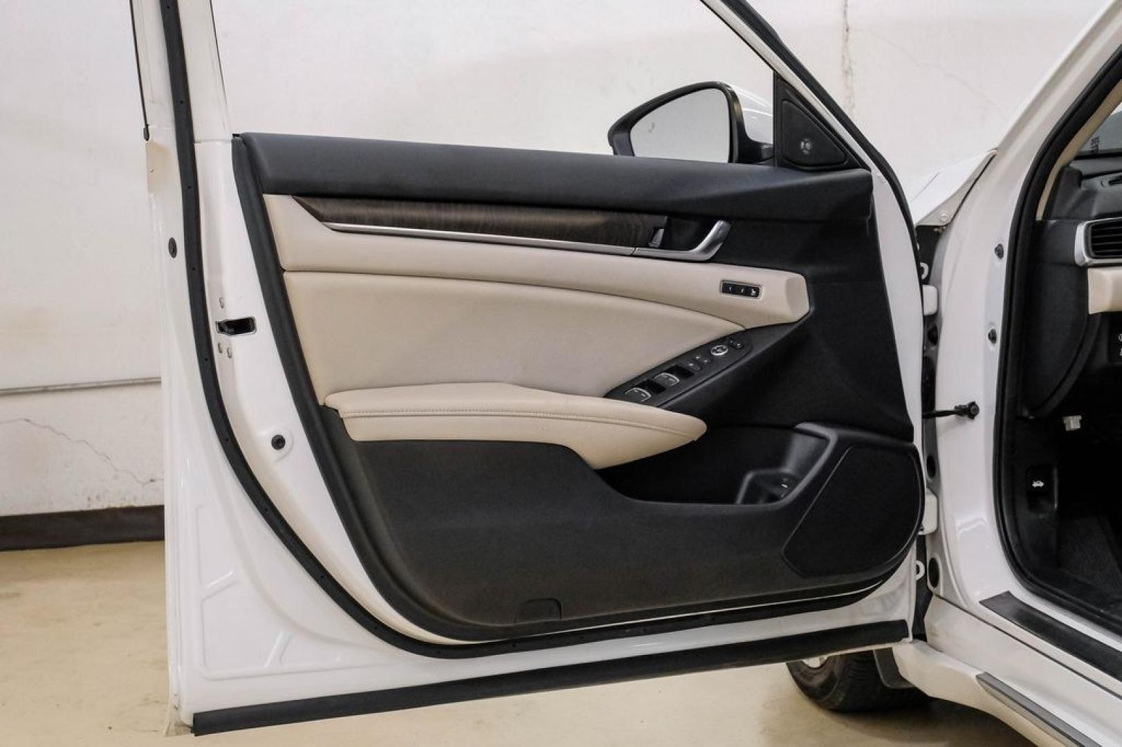 2019 Platinum White Pearl /Ivory Honda Accord EX-L (1HGCV1F58KA) with an 1.5T I4 DOHC 16V Turbocharged VTEC engine, CVT transmission, located at 15300 Midway Rd., Addison, TX, 75001, (972) 702-0011, 32.958321, -96.838074- Photo#51