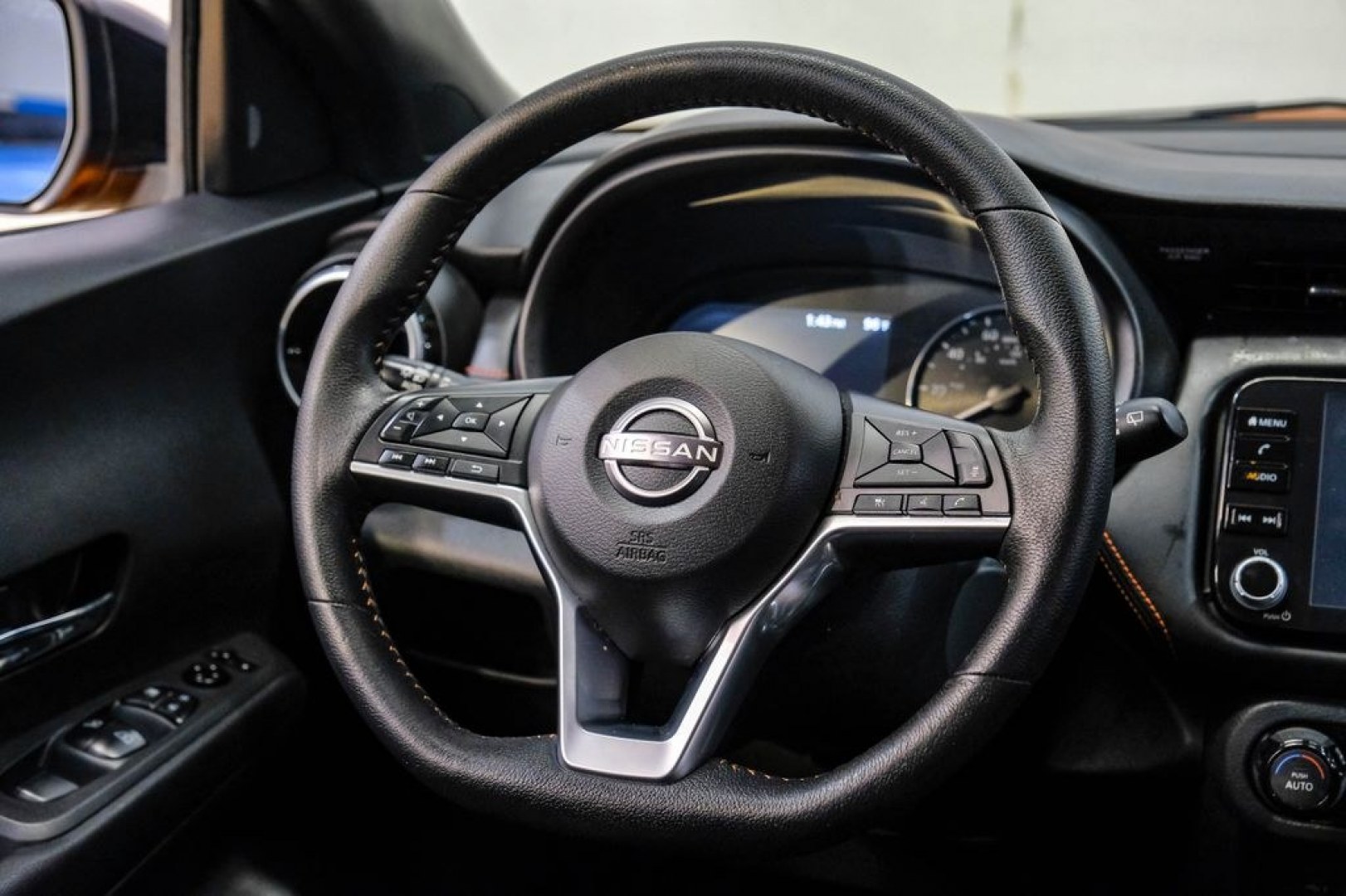 2023 Orange Metallic /Charcoal Nissan Kicks SR (3N1CP5DVXPL) with an 1.6L 4-Cylinder DOHC 16V engine, CVT transmission, located at 15300 Midway Rd., Addison, TX, 75001, (972) 702-0011, 32.958321, -96.838074- Photo#21