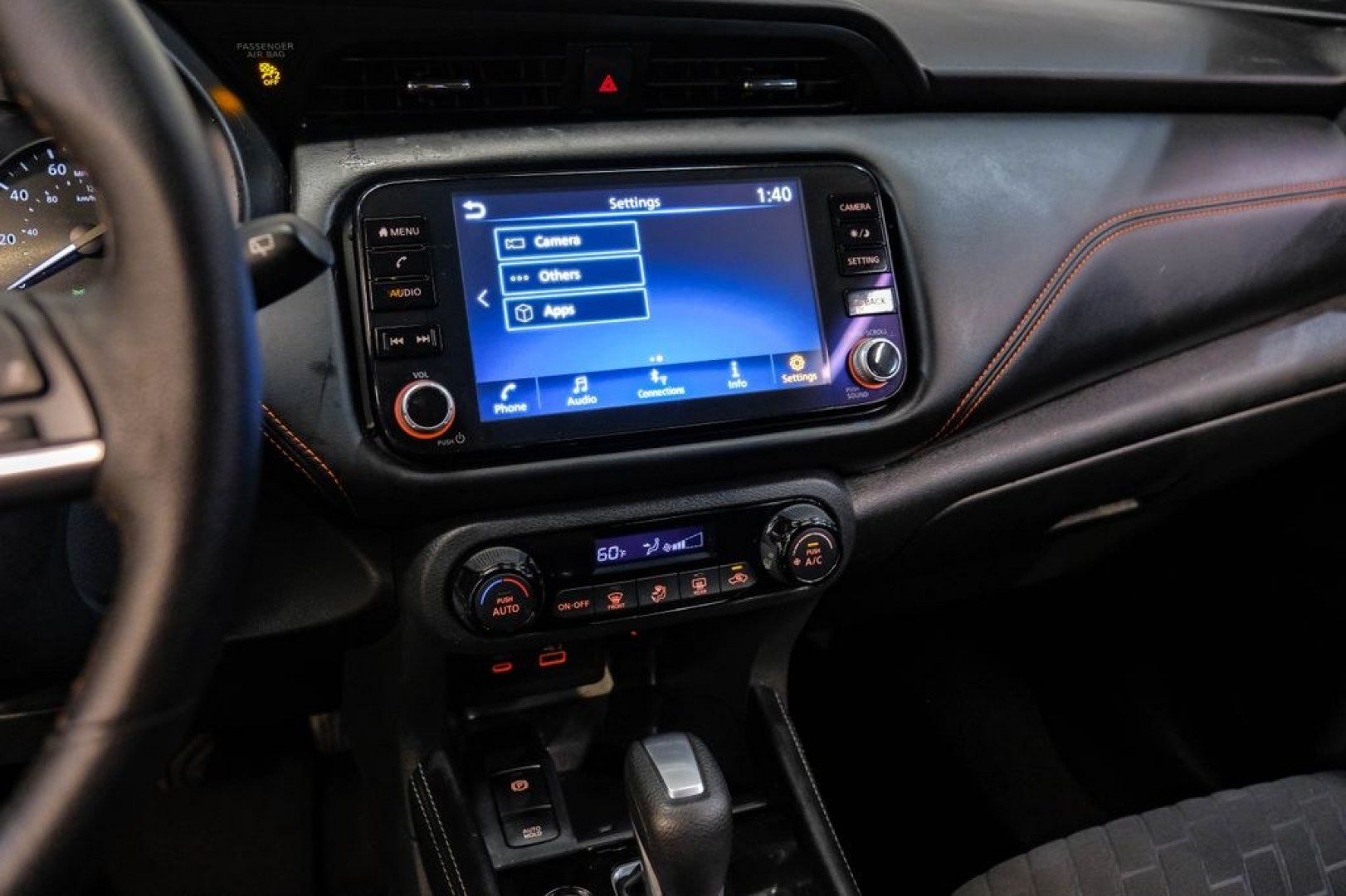 2023 Orange Metallic /Charcoal Nissan Kicks SR (3N1CP5DVXPL) with an 1.6L 4-Cylinder DOHC 16V engine, CVT transmission, located at 15300 Midway Rd., Addison, TX, 75001, (972) 702-0011, 32.958321, -96.838074- Photo#32