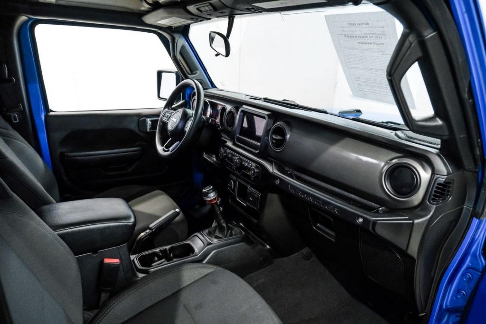 2022 Blue Pearl /Black Jeep Wrangler Sport (1C4GJXAG0NW) with an 3.6L V6 24V VVT engine, Manual transmission, located at 15300 Midway Rd., Addison, TX, 75001, (972) 702-0011, 32.958321, -96.838074- Photo#17