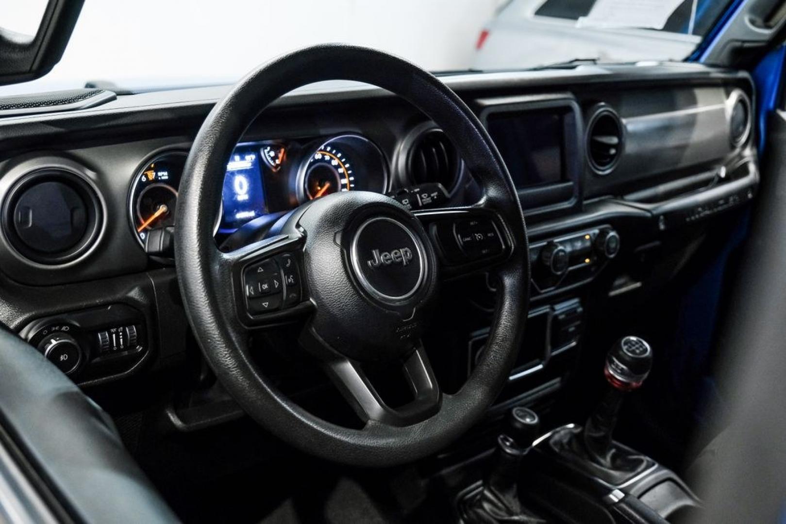 2022 Blue Pearl /Black Jeep Wrangler Sport (1C4GJXAG0NW) with an 3.6L V6 24V VVT engine, Manual transmission, located at 15300 Midway Rd., Addison, TX, 75001, (972) 702-0011, 32.958321, -96.838074- Photo#19