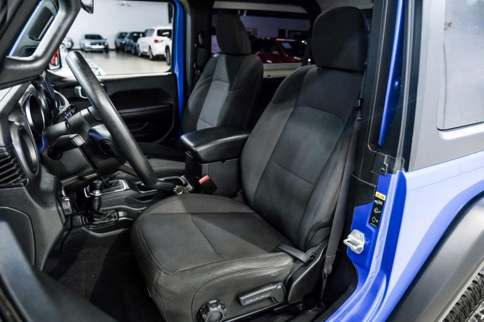 2022 Blue Pearl /Black Jeep Wrangler Sport (1C4GJXAG0NW) with an 3.6L V6 24V VVT engine, Manual transmission, located at 15300 Midway Rd., Addison, TX, 75001, (972) 702-0011, 32.958321, -96.838074- Photo#29