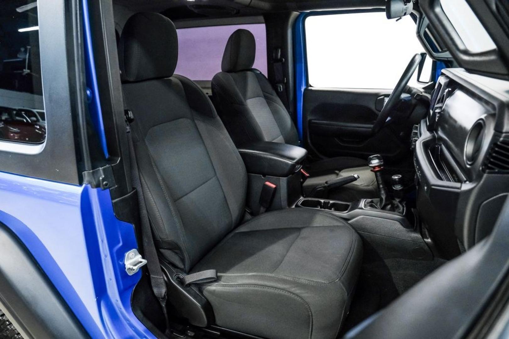 2022 Blue Pearl /Black Jeep Wrangler Sport (1C4GJXAG0NW) with an 3.6L V6 24V VVT engine, Manual transmission, located at 15300 Midway Rd., Addison, TX, 75001, (972) 702-0011, 32.958321, -96.838074- Photo#32