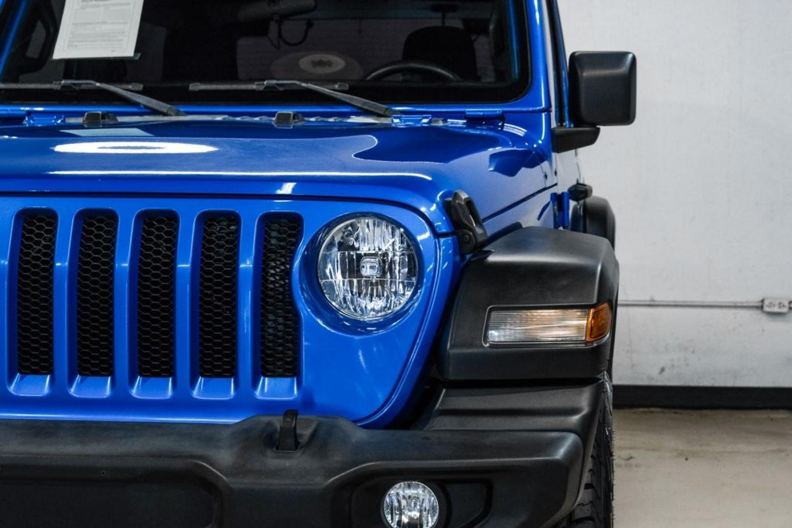 2022 Blue Pearl /Black Jeep Wrangler Sport (1C4GJXAG0NW) with an 3.6L V6 24V VVT engine, Manual transmission, located at 15300 Midway Rd., Addison, TX, 75001, (972) 702-0011, 32.958321, -96.838074- Photo#37