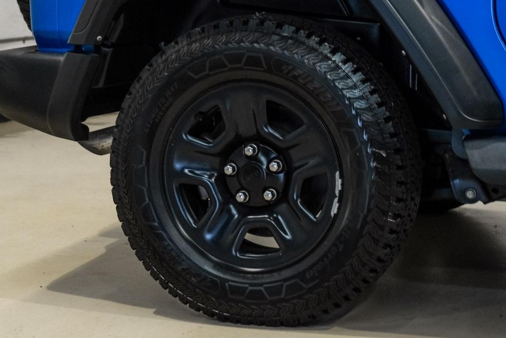 2022 Blue Pearl /Black Jeep Wrangler Sport (1C4GJXAG0NW) with an 3.6L V6 24V VVT engine, Manual transmission, located at 15300 Midway Rd., Addison, TX, 75001, (972) 702-0011, 32.958321, -96.838074- Photo#43