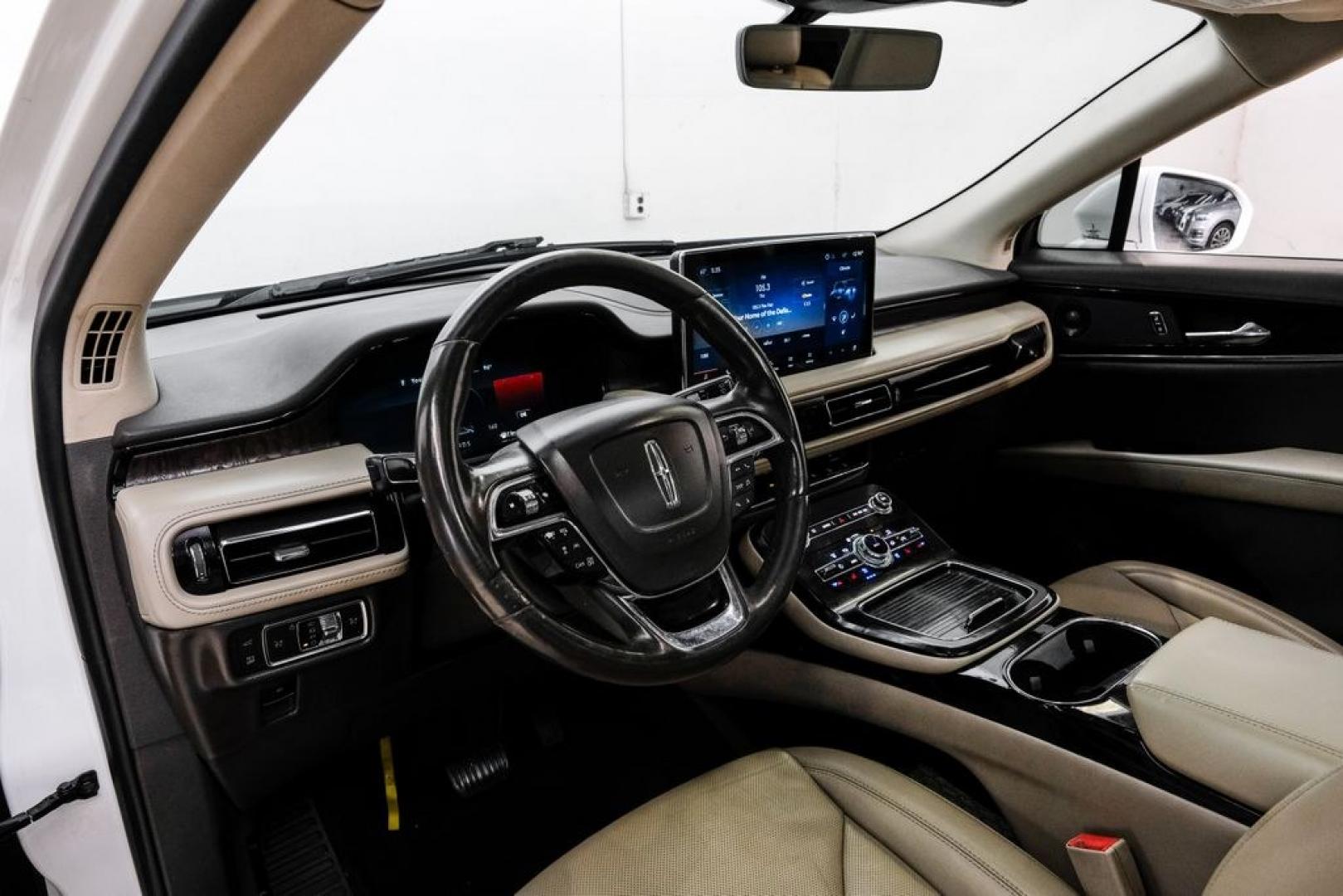2021 White /Sandstone Lincoln Nautilus Reserve (2LMPJ6K98MB) with an 2.0L Turbocharged engine, Automatic transmission, located at 15300 Midway Rd., Addison, TX, 75001, (972) 702-0011, 32.958321, -96.838074- Photo#2