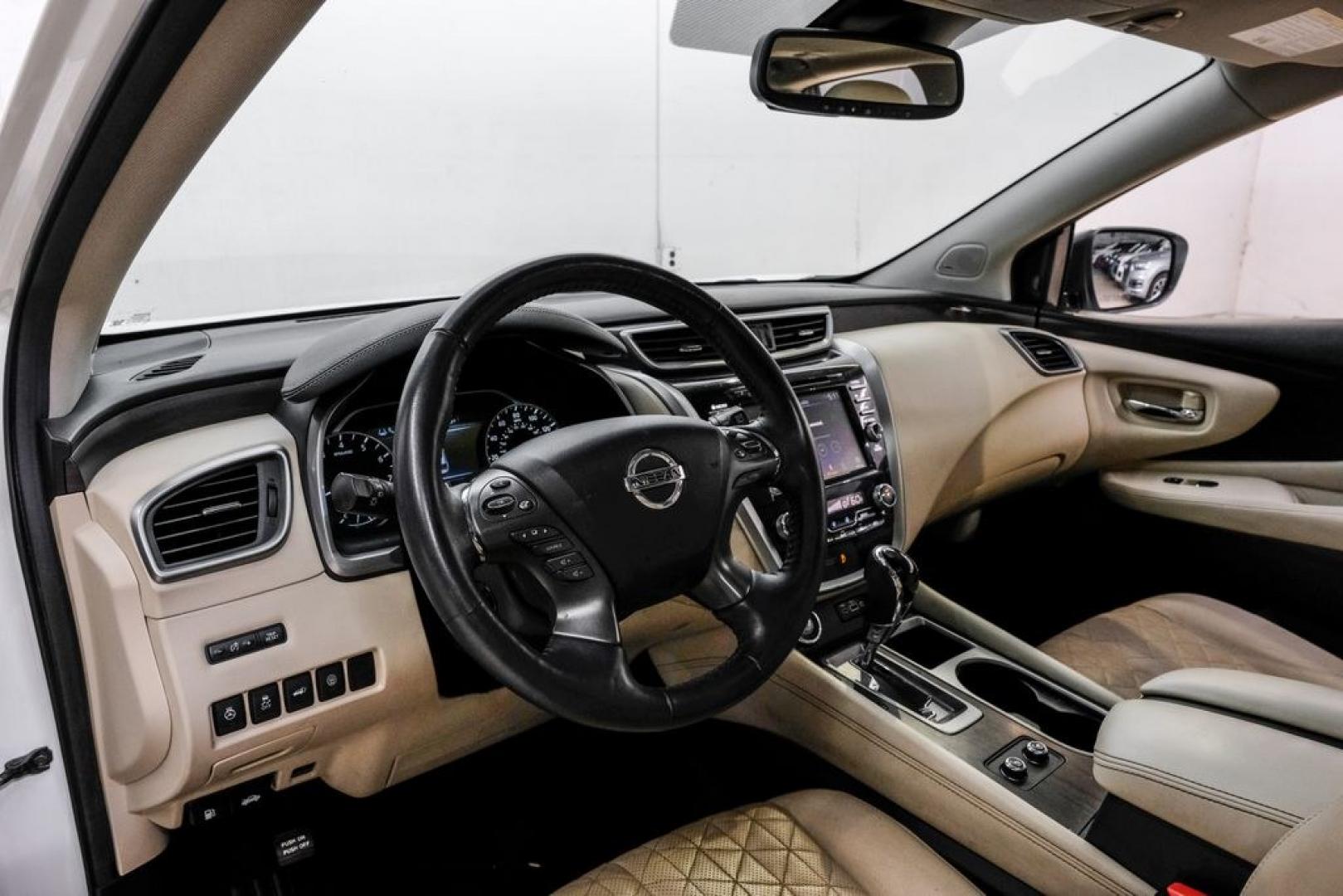2021 Pearl White /Cashmere Nissan Murano Platinum (5N1AZ2DJ7MC) with an 3.5L V6 DOHC 24V engine, CVT transmission, located at 15300 Midway Rd., Addison, TX, 75001, (972) 702-0011, 32.958321, -96.838074- Photo#2