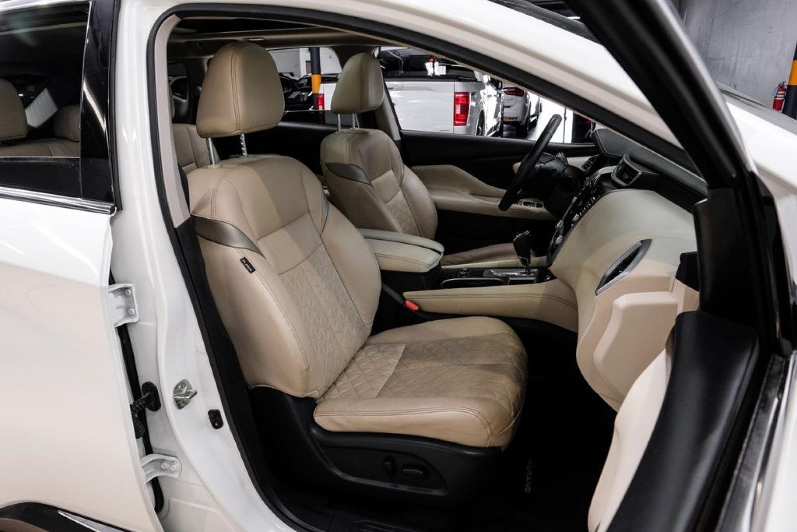 2021 Pearl White /Cashmere Nissan Murano Platinum (5N1AZ2DJ7MC) with an 3.5L V6 DOHC 24V engine, CVT transmission, located at 15300 Midway Rd., Addison, TX, 75001, (972) 702-0011, 32.958321, -96.838074- Photo#42