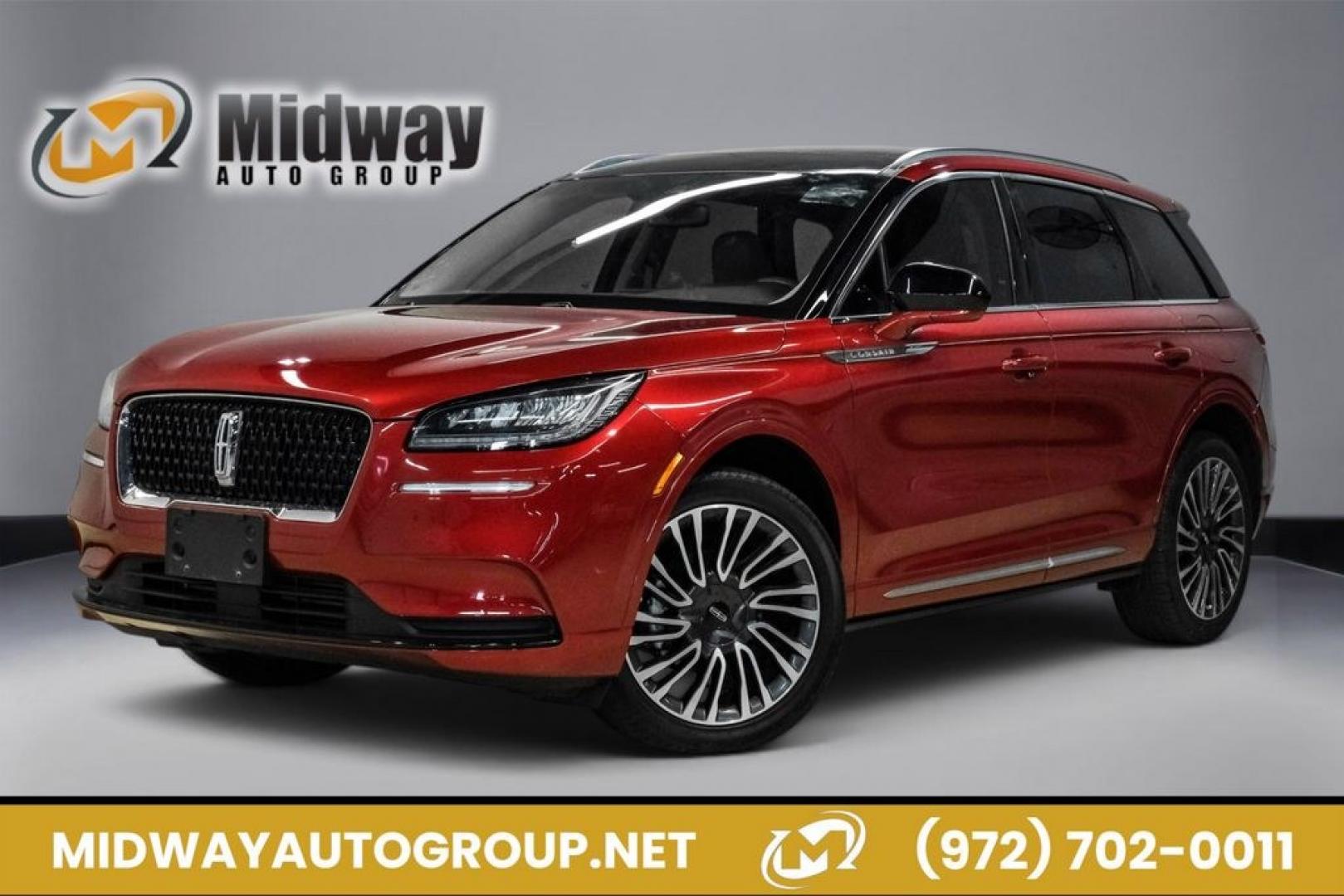 2022 Red /Sandstone Lincoln Corsair Standard (5LMCJ1DH6NU) with an 2.3L I4 engine, Automatic transmission, located at 15300 Midway Rd., Addison, TX, 75001, (972) 702-0011, 32.958321, -96.838074- Photo#0
