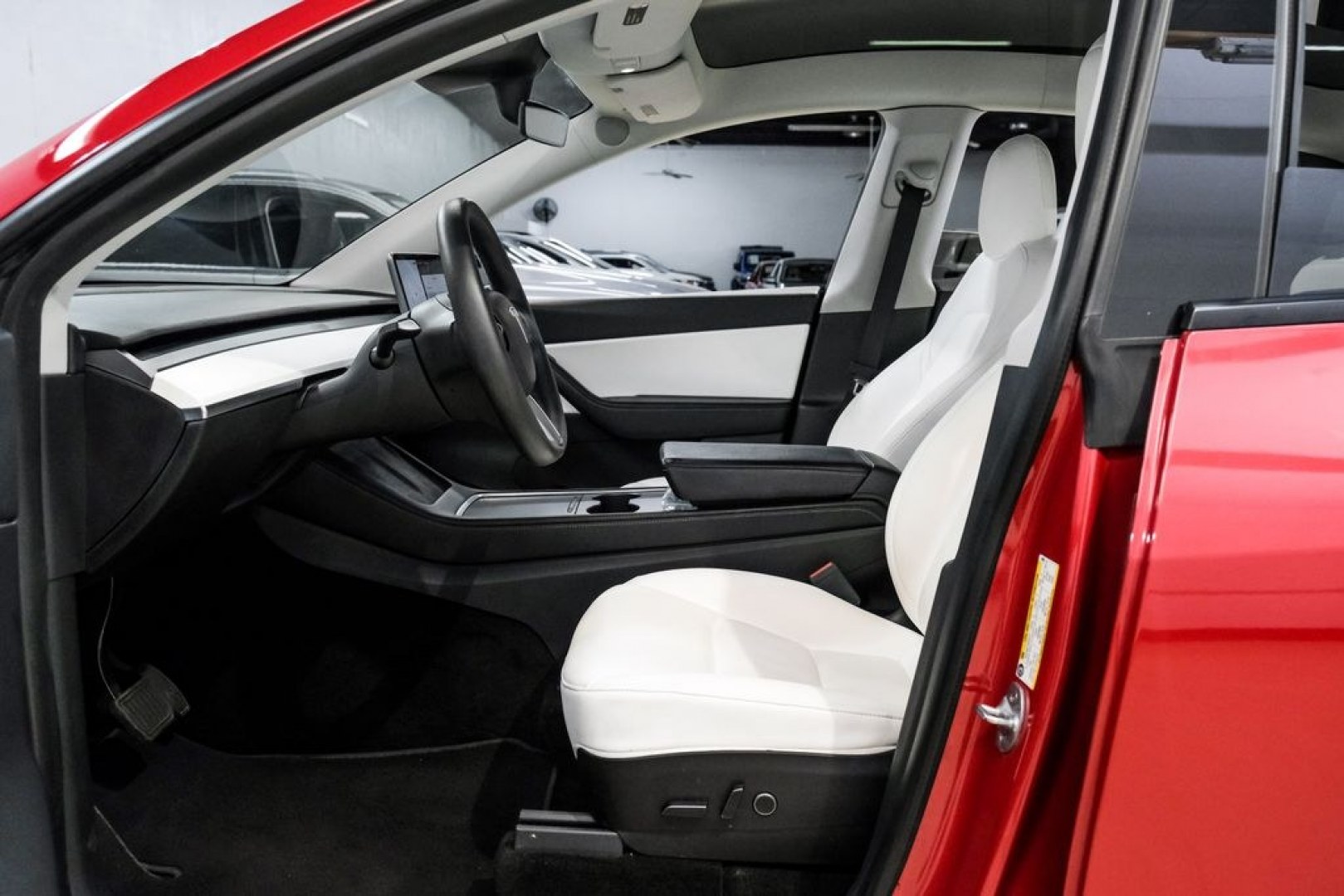 2022 Red Multi-Coat /White/Black Tesla Model Y Long Range (7SAYGDEEXNF) with an Electric Motor engine, Automatic transmission, located at 15300 Midway Rd., Addison, TX, 75001, (972) 702-0011, 32.958321, -96.838074- Photo#3