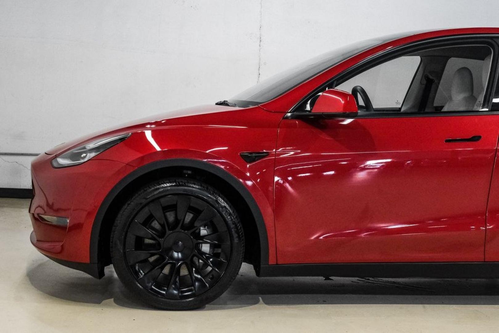 2022 Red Multi-Coat /White/Black Tesla Model Y Long Range (7SAYGDEEXNF) with an Electric Motor engine, Automatic transmission, located at 15300 Midway Rd., Addison, TX, 75001, (972) 702-0011, 32.958321, -96.838074- Photo#16
