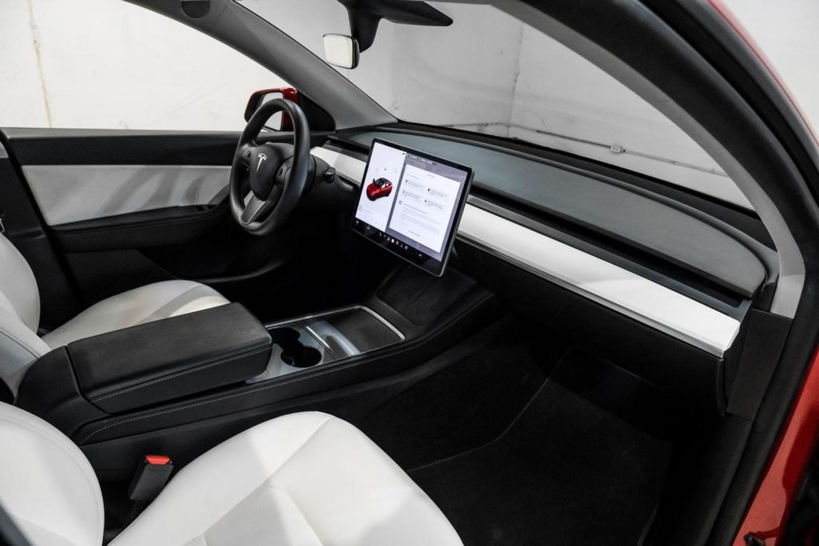 2022 Red Multi-Coat /White/Black Tesla Model Y Long Range (7SAYGDEEXNF) with an Electric Motor engine, Automatic transmission, located at 15300 Midway Rd., Addison, TX, 75001, (972) 702-0011, 32.958321, -96.838074- Photo#18
