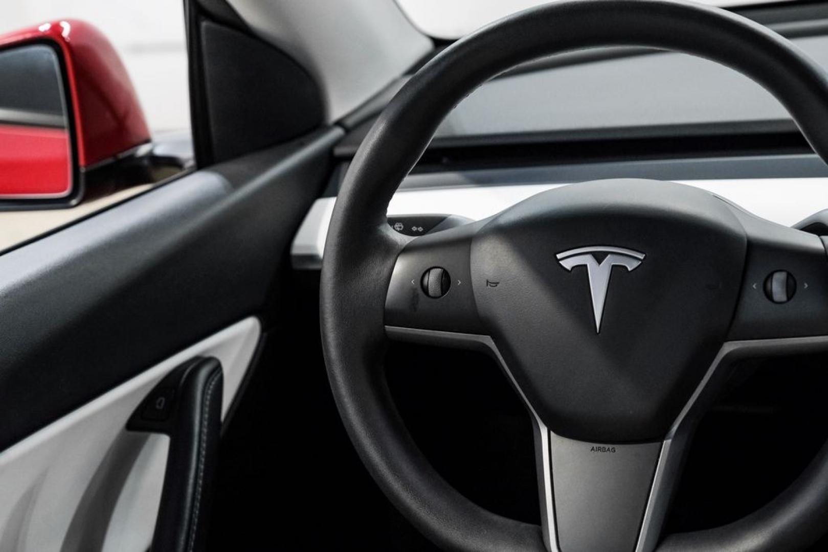 2022 Red Multi-Coat /White/Black Tesla Model Y Long Range (7SAYGDEEXNF) with an Electric Motor engine, Automatic transmission, located at 15300 Midway Rd., Addison, TX, 75001, (972) 702-0011, 32.958321, -96.838074- Photo#21