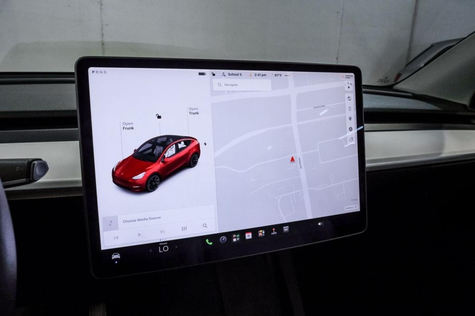 2022 Red Multi-Coat /White/Black Tesla Model Y Long Range (7SAYGDEEXNF) with an Electric Motor engine, Automatic transmission, located at 15300 Midway Rd., Addison, TX, 75001, (972) 702-0011, 32.958321, -96.838074- Photo#24