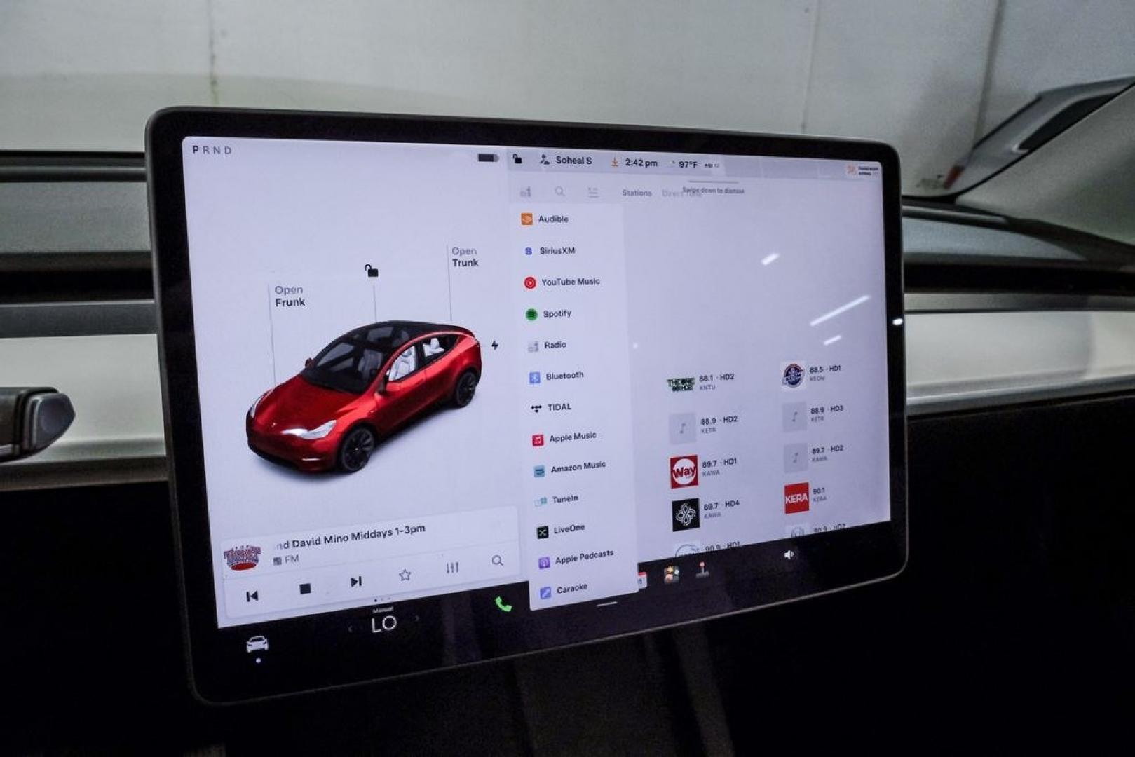 2022 Red Multi-Coat /White/Black Tesla Model Y Long Range (7SAYGDEEXNF) with an Electric Motor engine, Automatic transmission, located at 15300 Midway Rd., Addison, TX, 75001, (972) 702-0011, 32.958321, -96.838074- Photo#28
