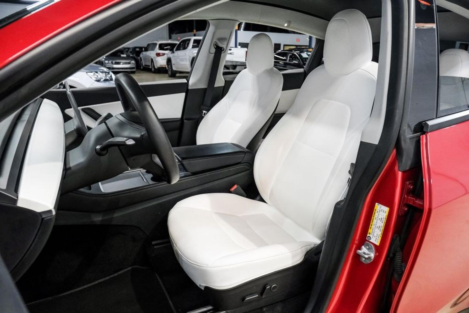 2022 Red Multi-Coat /White/Black Tesla Model Y Long Range (7SAYGDEEXNF) with an Electric Motor engine, Automatic transmission, located at 15300 Midway Rd., Addison, TX, 75001, (972) 702-0011, 32.958321, -96.838074- Photo#32