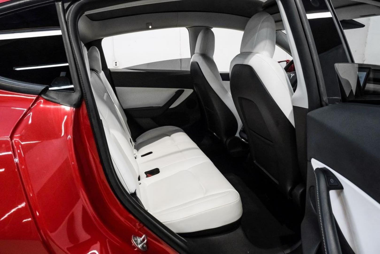 2022 Red Multi-Coat /White/Black Tesla Model Y Long Range (7SAYGDEEXNF) with an Electric Motor engine, Automatic transmission, located at 15300 Midway Rd., Addison, TX, 75001, (972) 702-0011, 32.958321, -96.838074- Photo#37