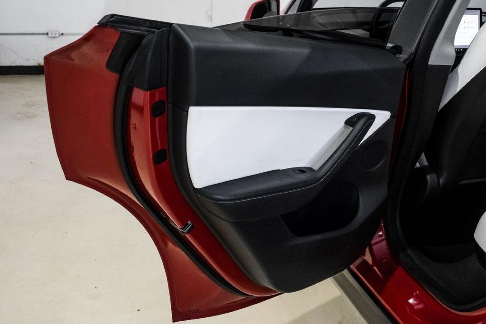 2022 Red Multi-Coat /White/Black Tesla Model Y Long Range (7SAYGDEEXNF) with an Electric Motor engine, Automatic transmission, located at 15300 Midway Rd., Addison, TX, 75001, (972) 702-0011, 32.958321, -96.838074- Photo#46
