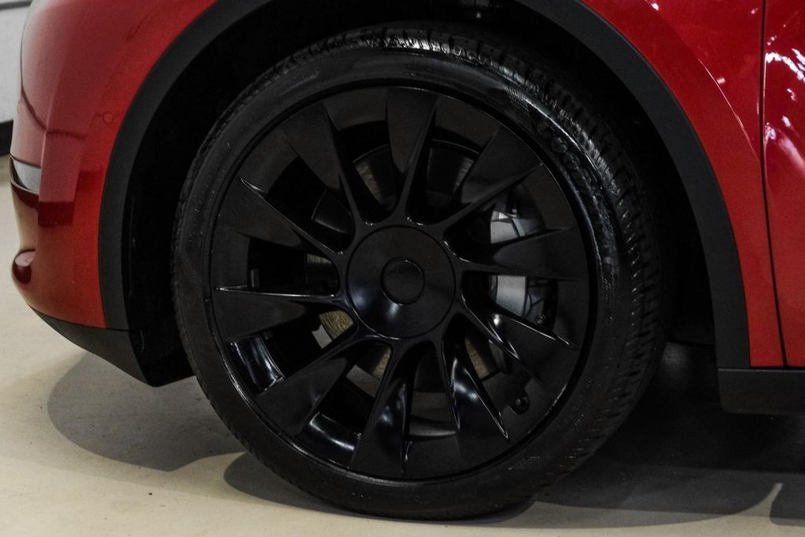 2022 Red Multi-Coat /White/Black Tesla Model Y Long Range (7SAYGDEEXNF) with an Electric Motor engine, Automatic transmission, located at 15300 Midway Rd., Addison, TX, 75001, (972) 702-0011, 32.958321, -96.838074- Photo#56