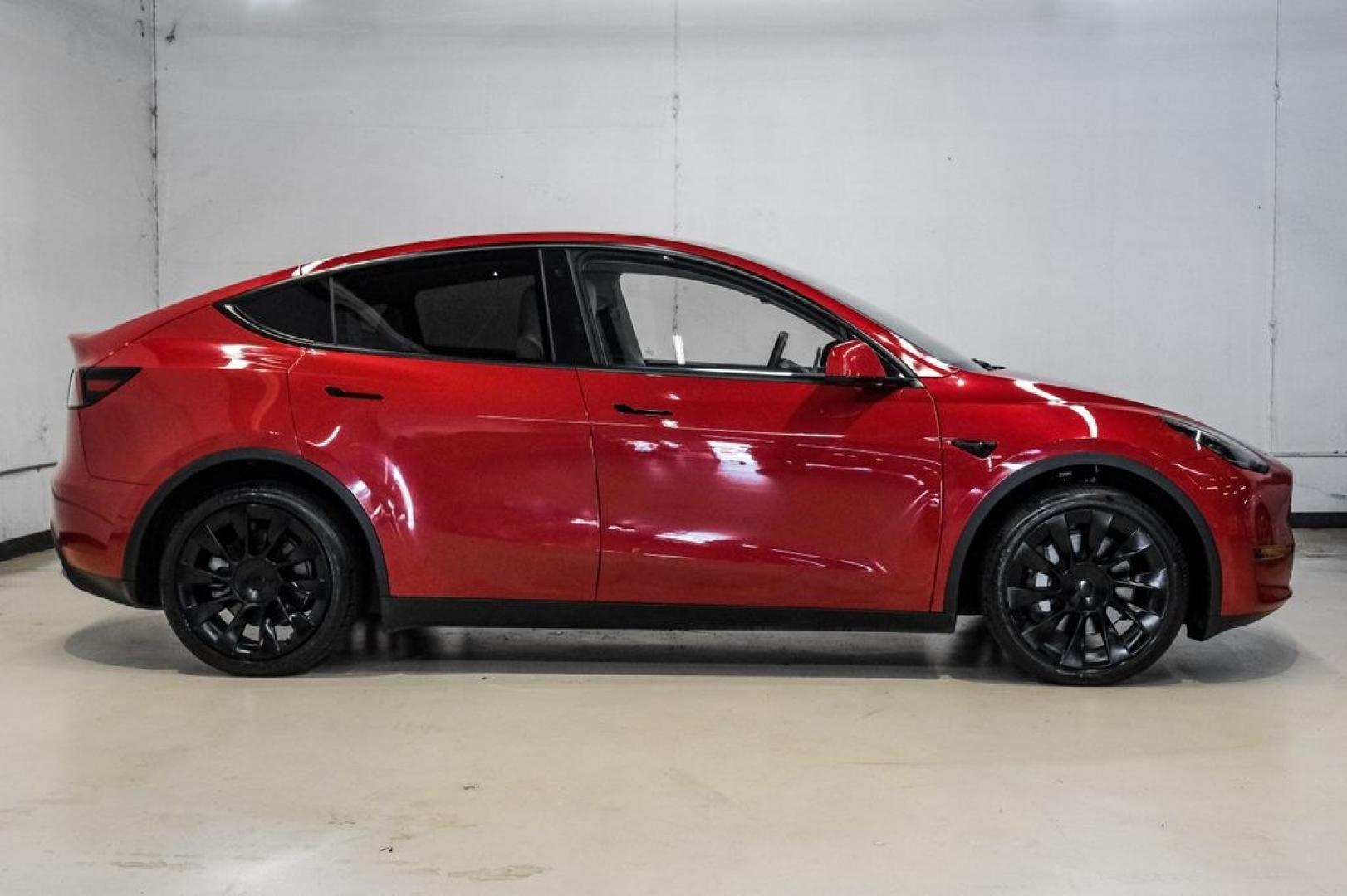2022 Red Multi-Coat /White/Black Tesla Model Y Long Range (7SAYGDEEXNF) with an Electric Motor engine, Automatic transmission, located at 15300 Midway Rd., Addison, TX, 75001, (972) 702-0011, 32.958321, -96.838074- Photo#9