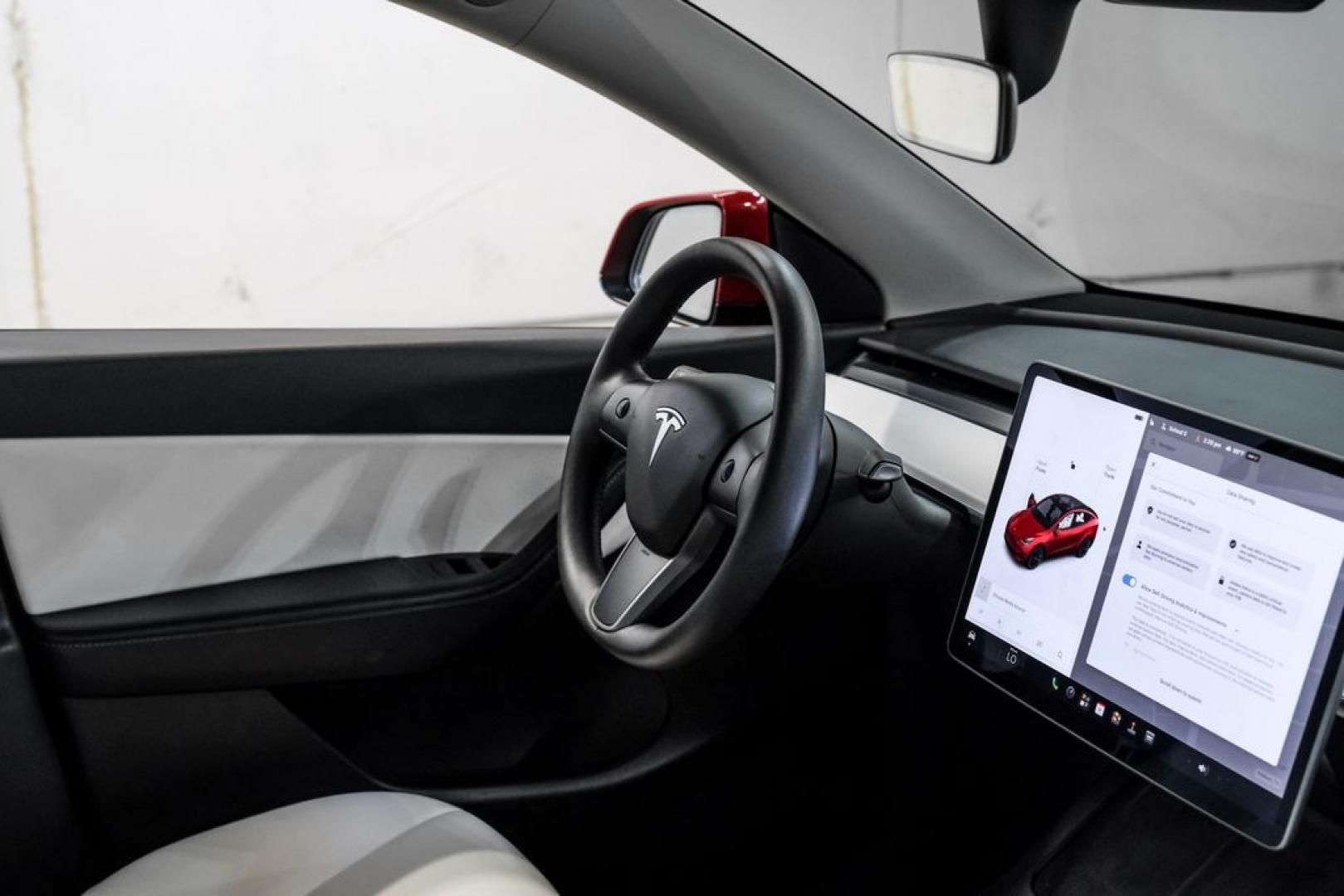 2022 Red Multi-Coat /White/Black Tesla Model Y Long Range (7SAYGDEEXNF) with an Electric Motor engine, Automatic transmission, located at 15300 Midway Rd., Addison, TX, 75001, (972) 702-0011, 32.958321, -96.838074- Photo#20