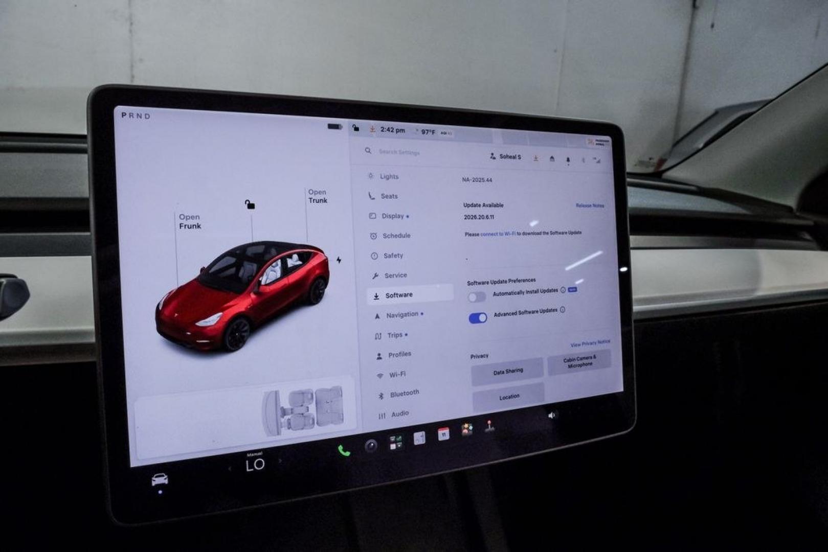 2022 Red Multi-Coat /White/Black Tesla Model Y Long Range (7SAYGDEEXNF) with an Electric Motor engine, Automatic transmission, located at 15300 Midway Rd., Addison, TX, 75001, (972) 702-0011, 32.958321, -96.838074- Photo#31