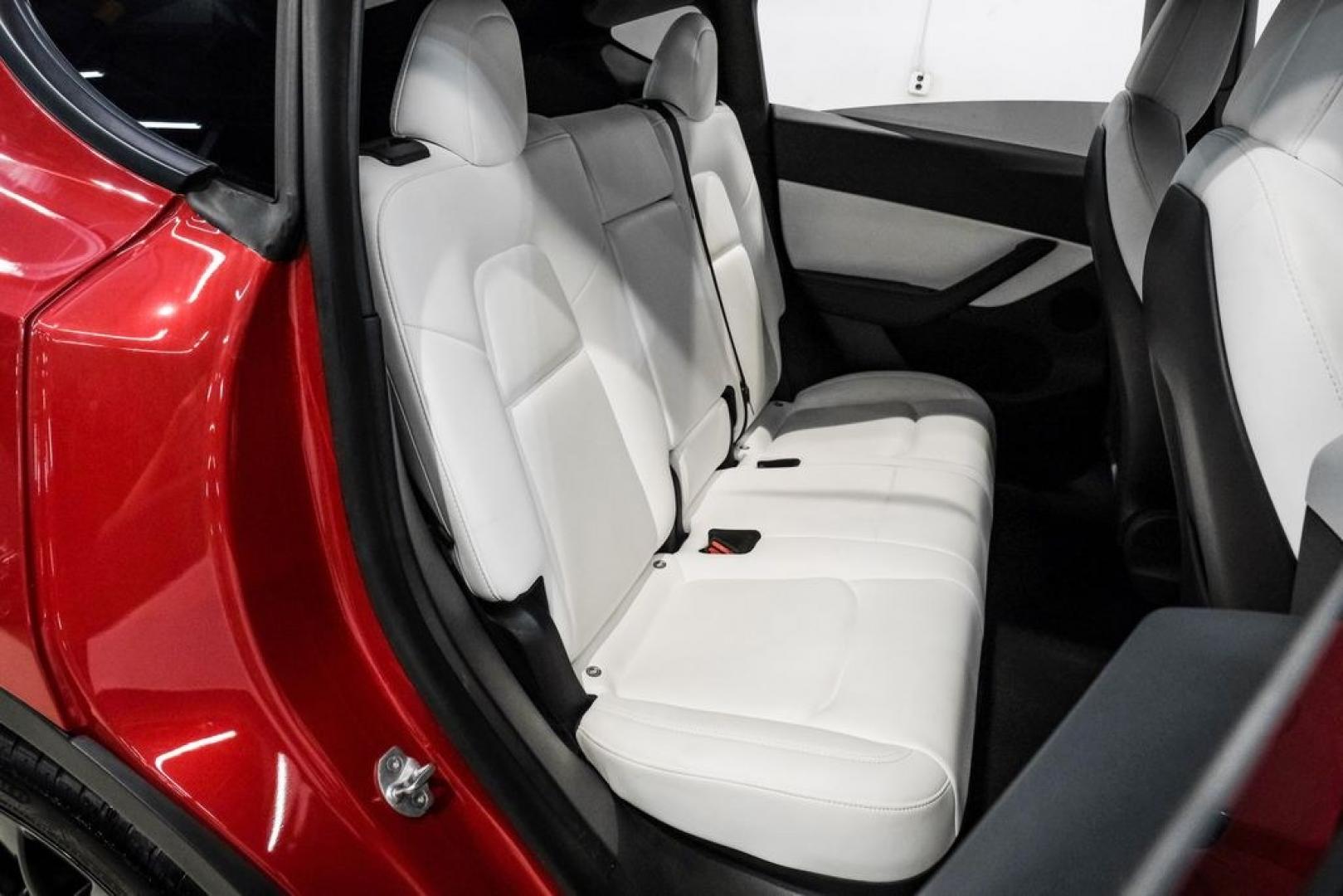 2022 Red Multi-Coat /White/Black Tesla Model Y Long Range (7SAYGDEEXNF) with an Electric Motor engine, Automatic transmission, located at 15300 Midway Rd., Addison, TX, 75001, (972) 702-0011, 32.958321, -96.838074- Photo#36