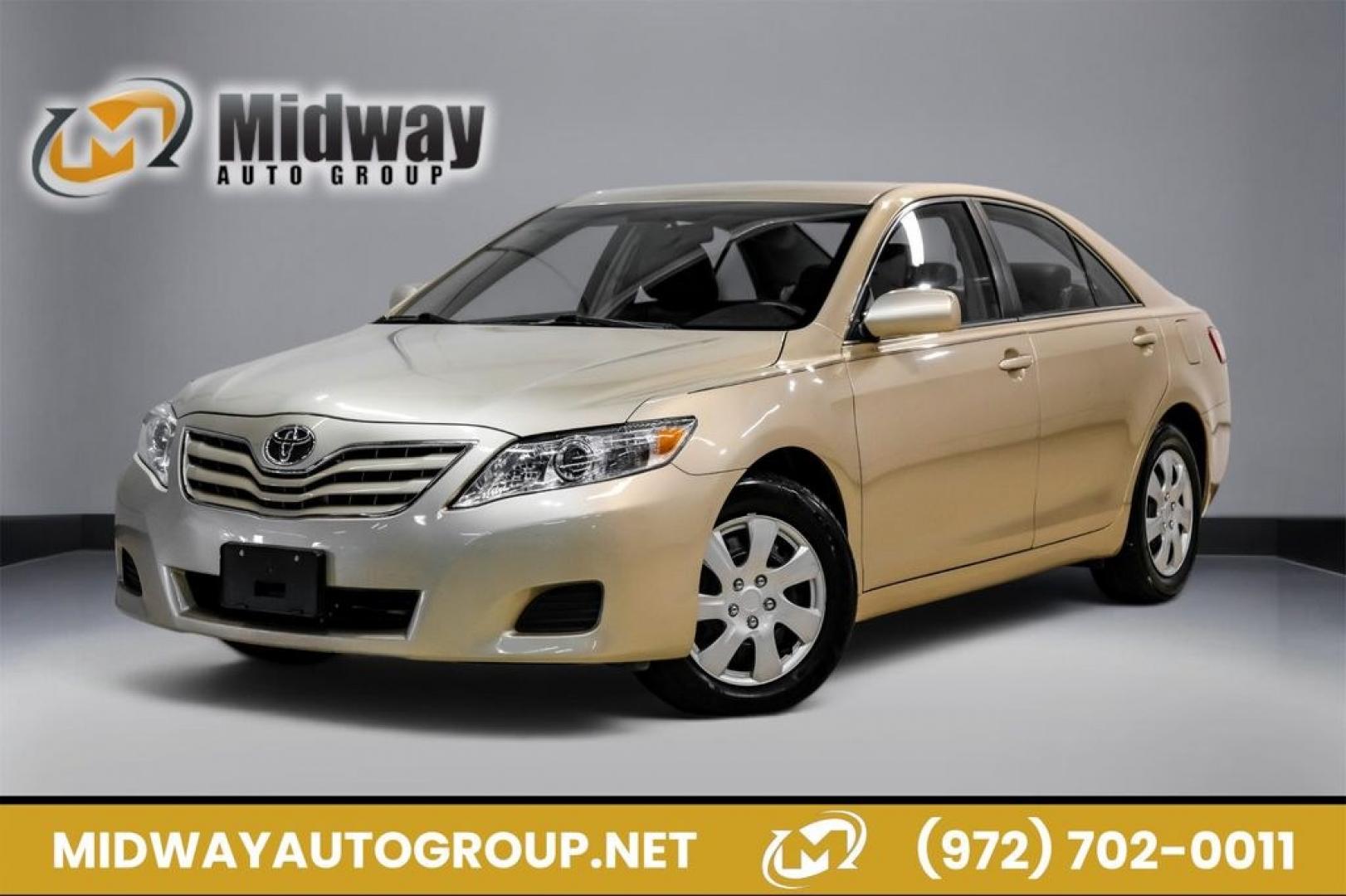 2011 Sandy Beach Metallic /Bisque Toyota Camry LE (4T1BF3EK8BU) with an 2.5L I4 SMPI DOHC engine, Automatic transmission, located at 15300 Midway Rd., Addison, TX, 75001, (972) 702-0011, 32.958321, -96.838074- Photo#0