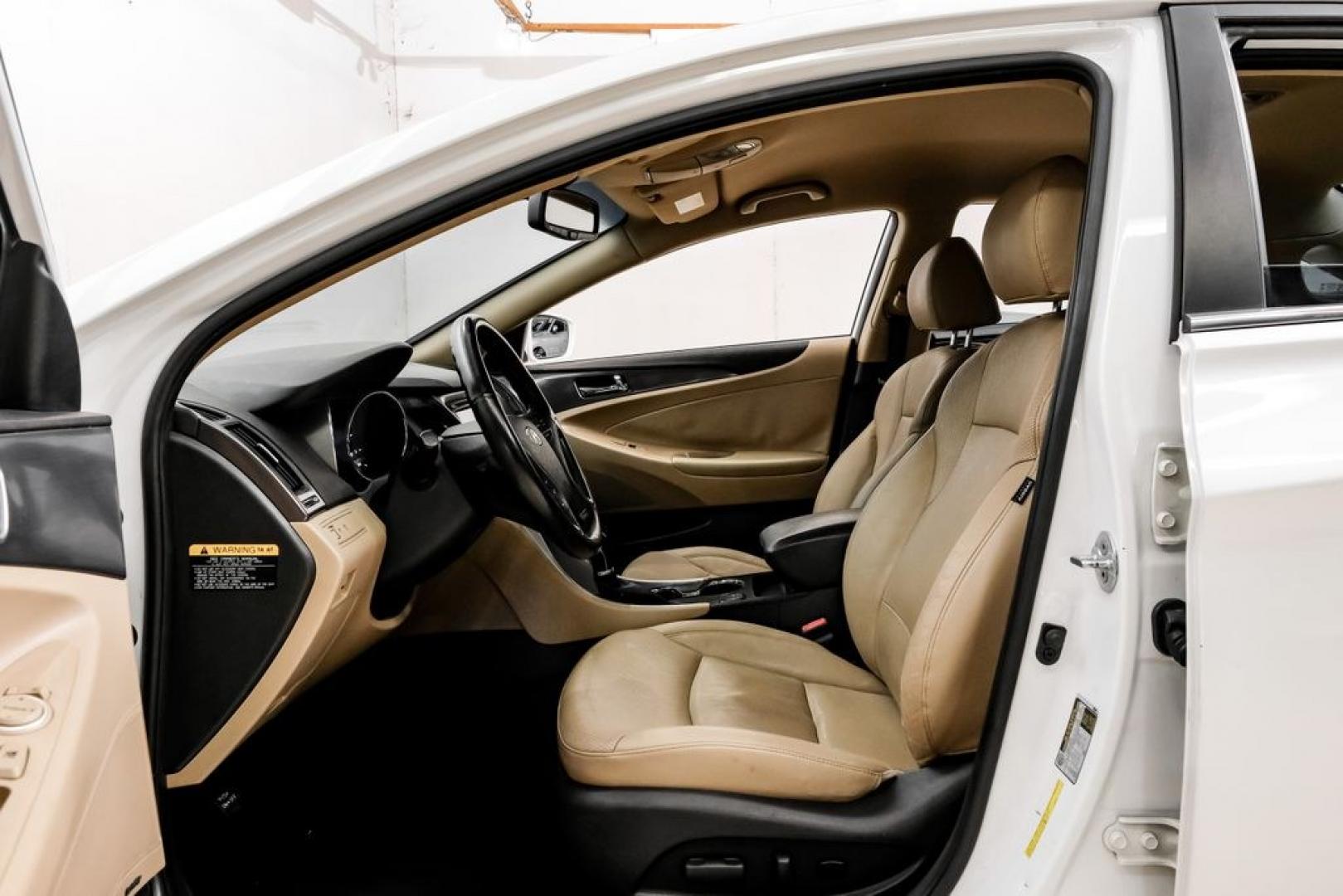 2014 Diamond White Pearl /Camel Hyundai Sonata Hybrid Limited (KMHEC4A41EA) with an 2.4L 4-Cylinder Atkinson-Cycle Hybrid engine, Automatic transmission, located at 15300 Midway Rd., Addison, TX, 75001, (972) 702-0011, 32.958321, -96.838074- Photo#3